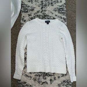 White knitted women’s sweater